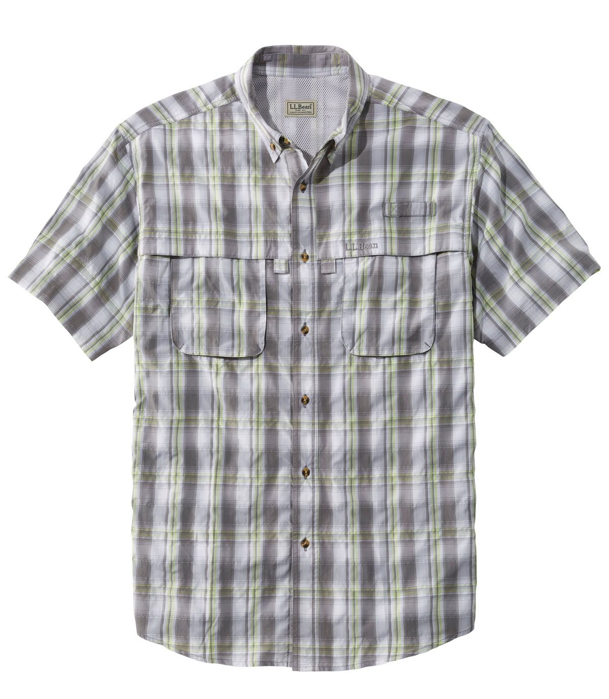 L.L.Bean Men's Tropicwear Shirt, Plaid Short-Sleeve