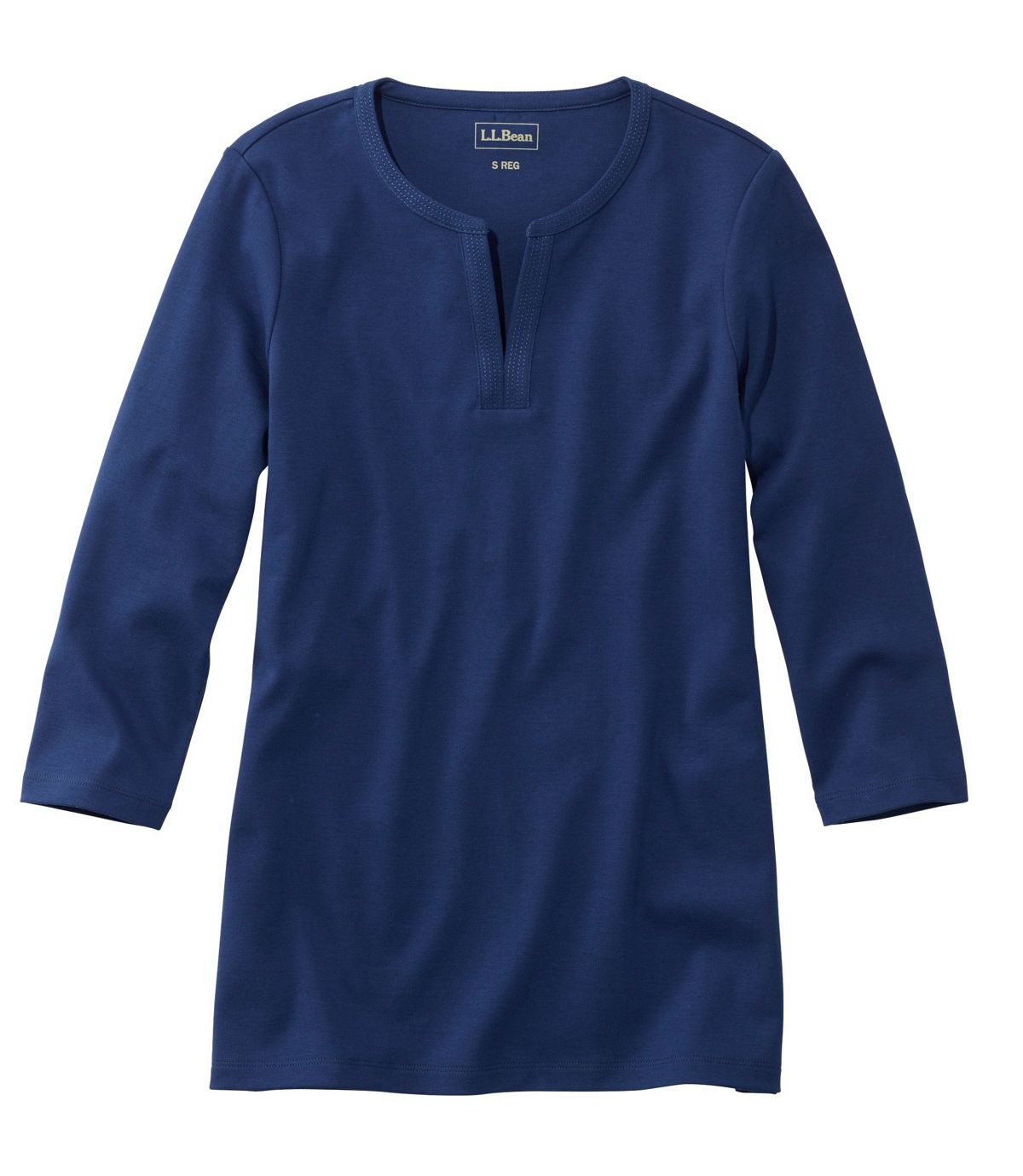 L.L.Bean Women's L.L.Bean Tee, Three-Quarter-Sleeve Splitneck Tunic