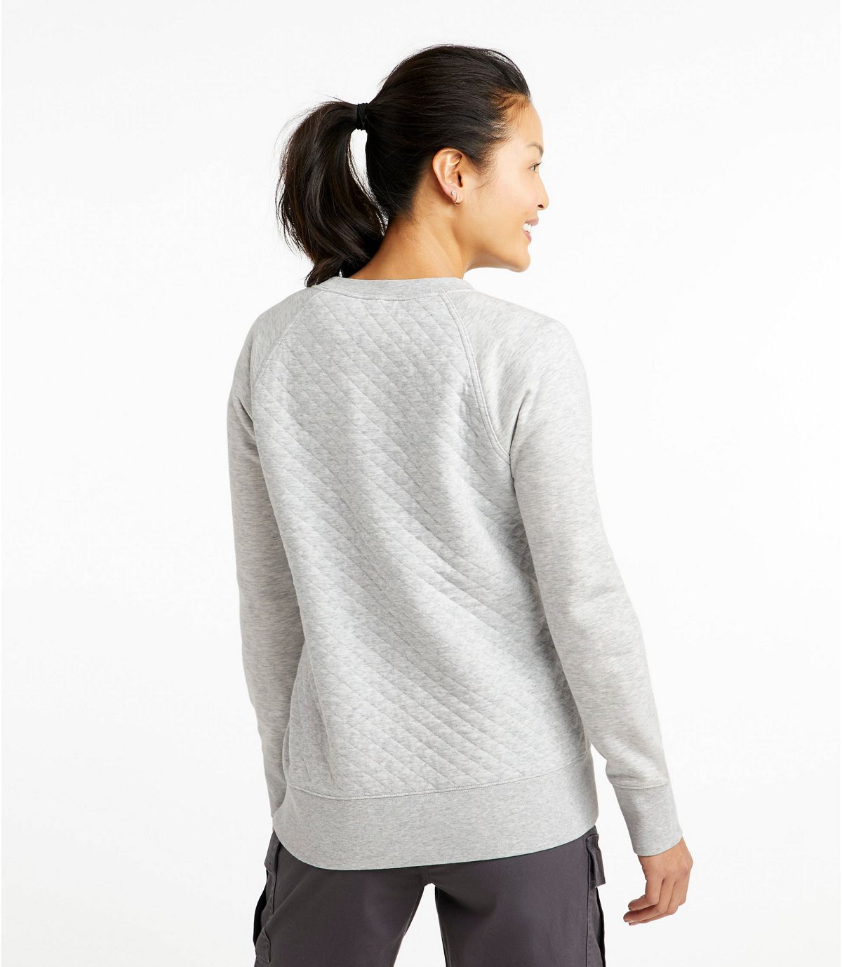 L.L.Bean Women's Quilted Sweatshirt, Crewneck