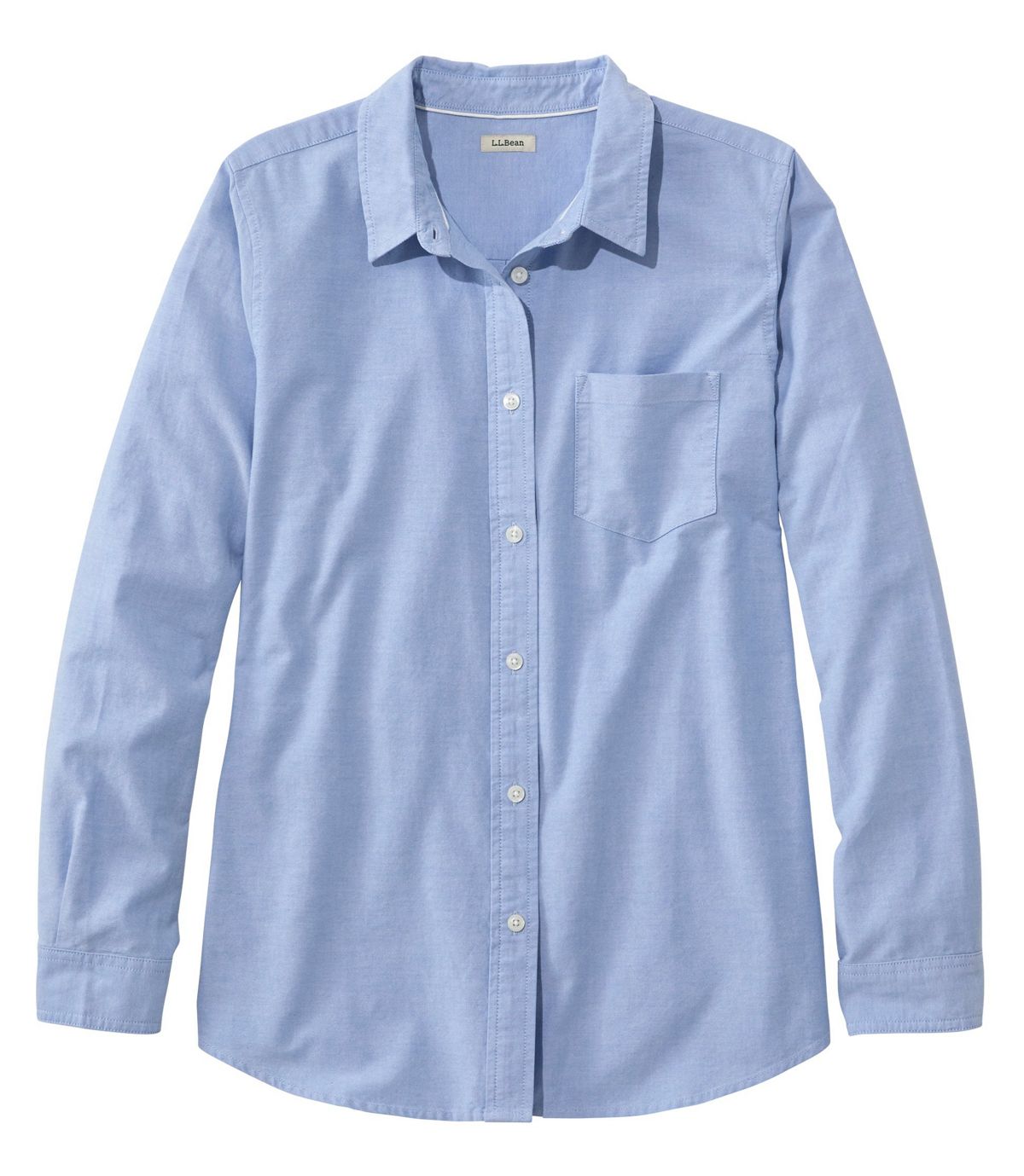 L.L.Bean Women's Lakewashed Organic Cotton Oxford Shirt, Relaxed
