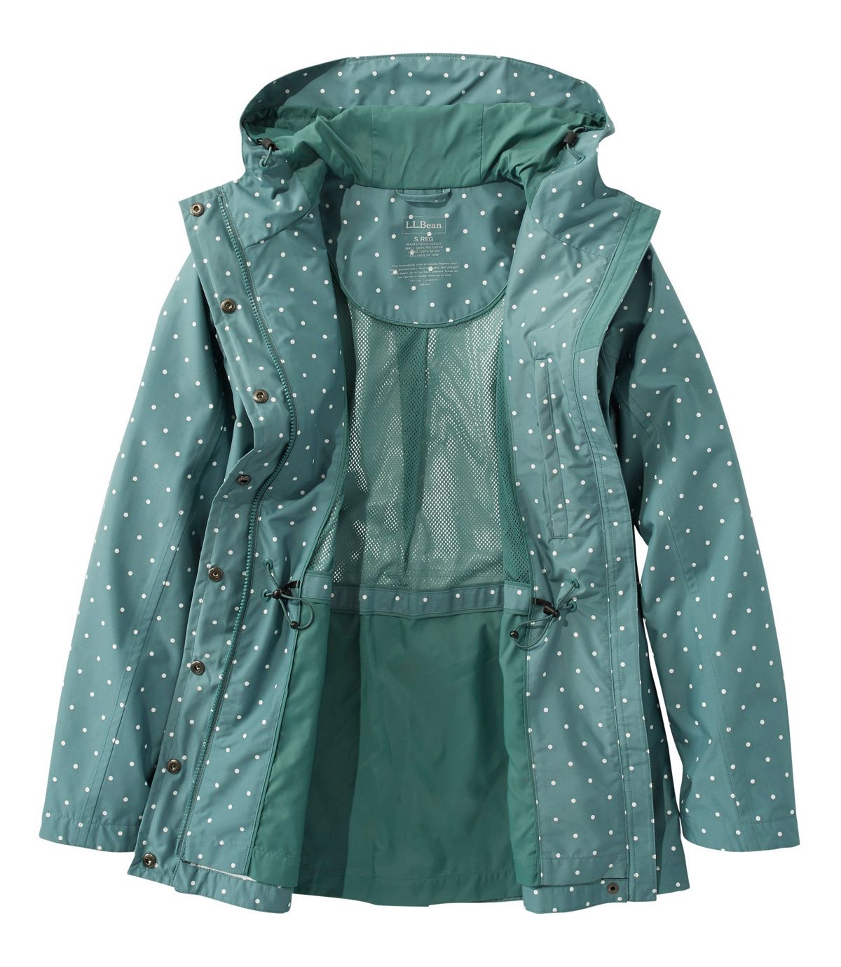 L.L.Bean Women's H2Off Rain Mesh-Lined Jacket, Print
