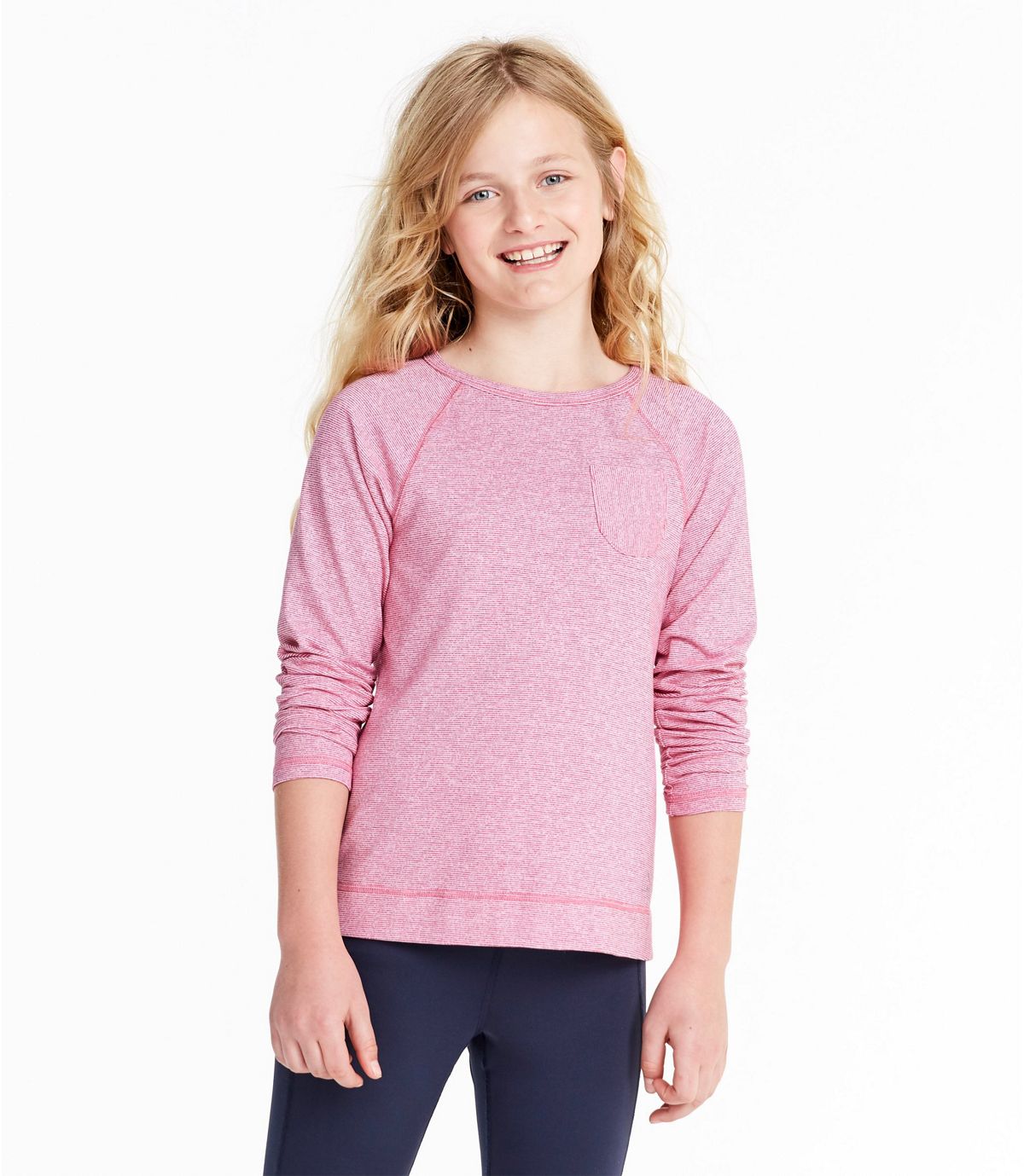 L.L.Bean Girls' Ultrasoft Tee, Long-Sleeve