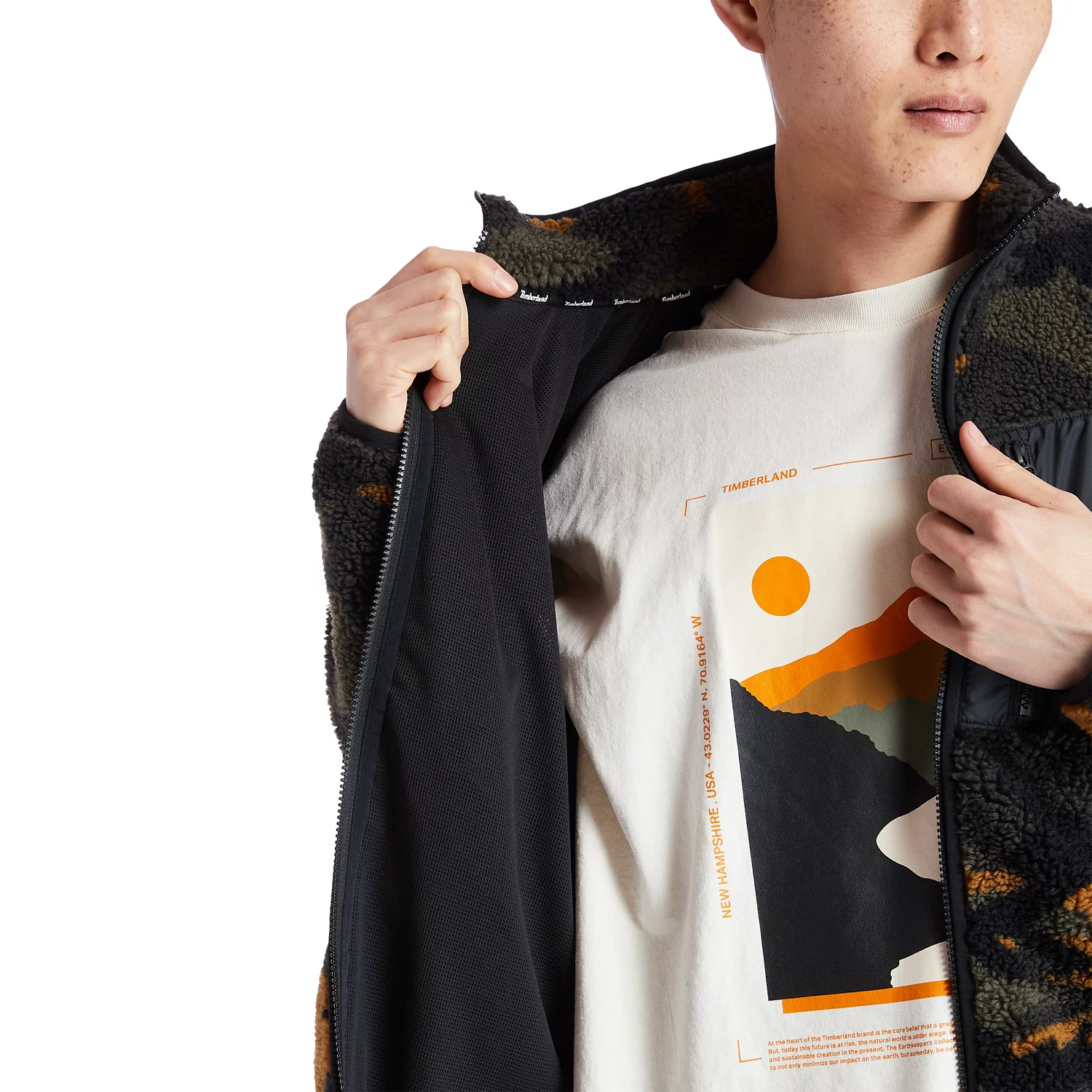 Men's Camo Recycled Fleece Jacket