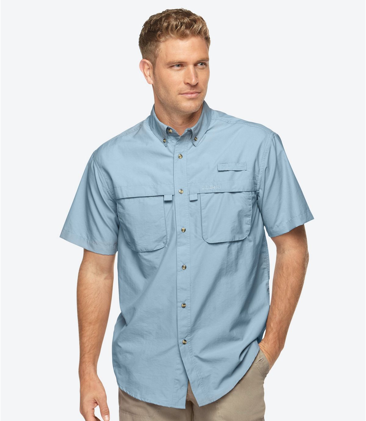 L.L.Bean Men's Tropicwear Shirt, Short-Sleeve