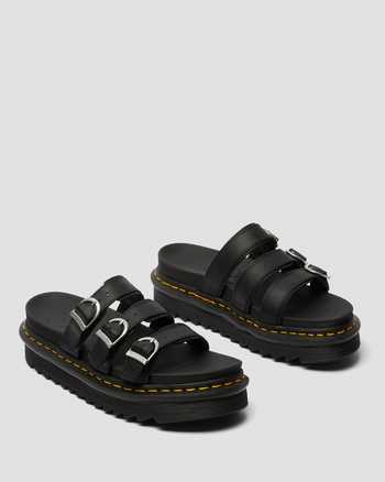 Blaire Leather Slide Sandals,WOMEN'S PLATFORMS,no.85