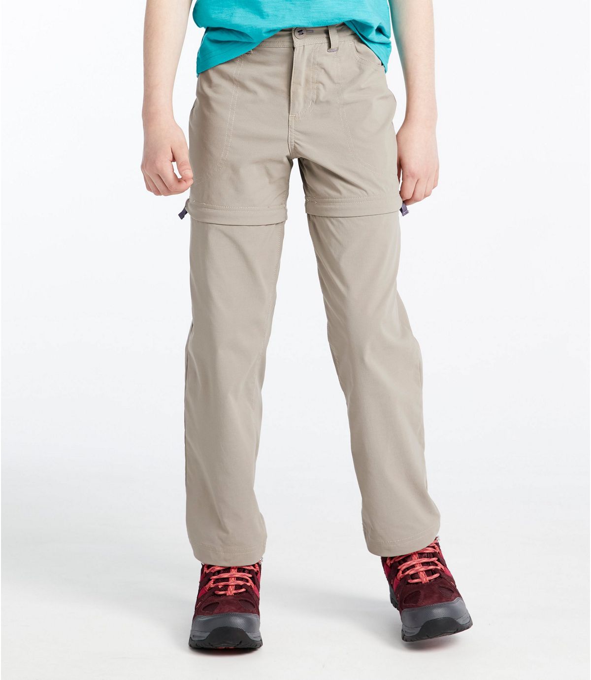 L.L.Bean Girls' Trekking Zip-Off Pants with Stretch