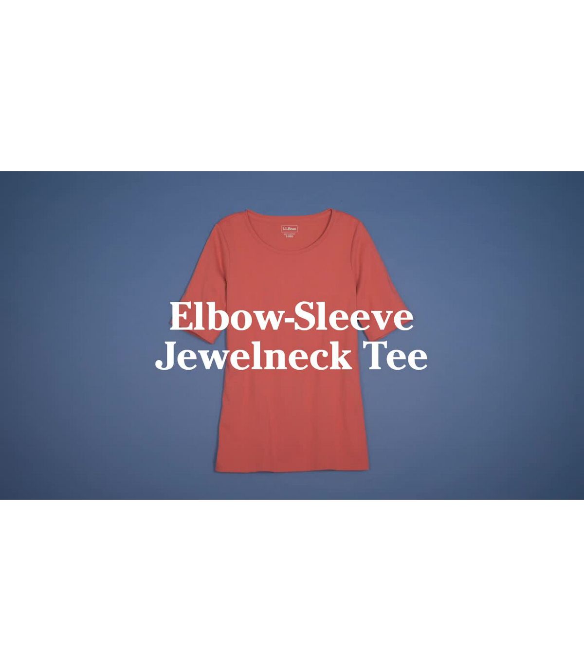 L.L.Bean Women's L.L.Bean Jewelneck Tee, Elbow-Sleeve