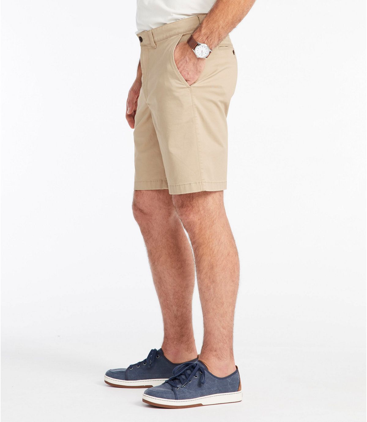 L.L.Bean Men's Lakewashed® Stretch Khaki Shorts, Standard Fit