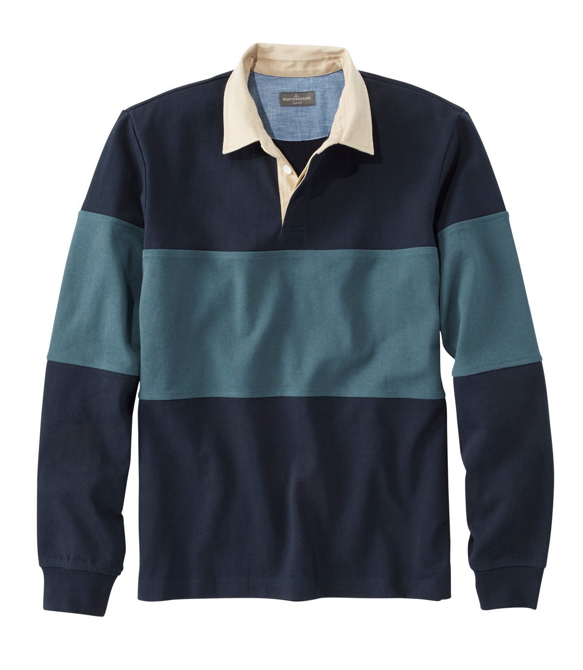 L.L.Bean Men's Signature Classic Rugby, Long-Sleeve Stripe