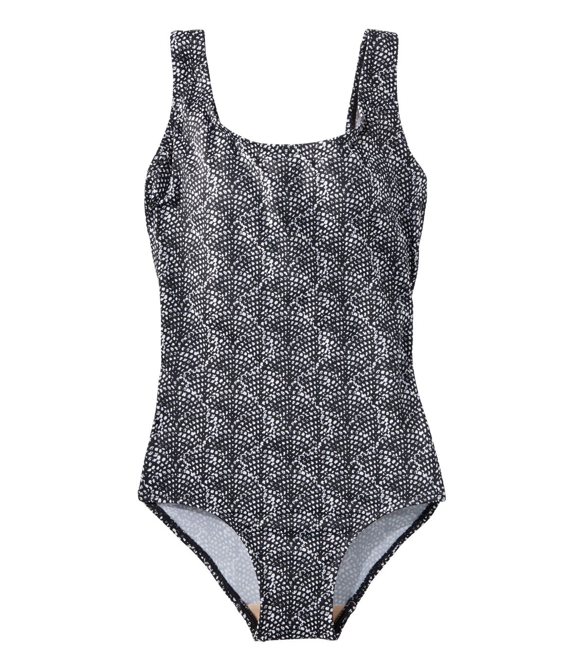 L.L.Bean Women's BeanSport Swimwear, Tank With Soft Cups Shell Print