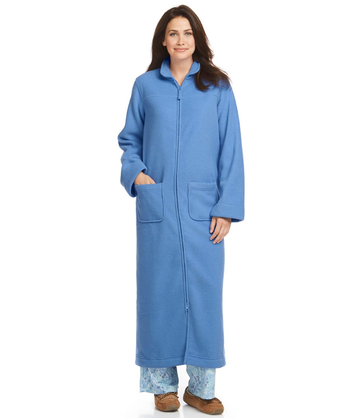 L.L.Bean Women's Winter Fleece Robe, Zip-Front