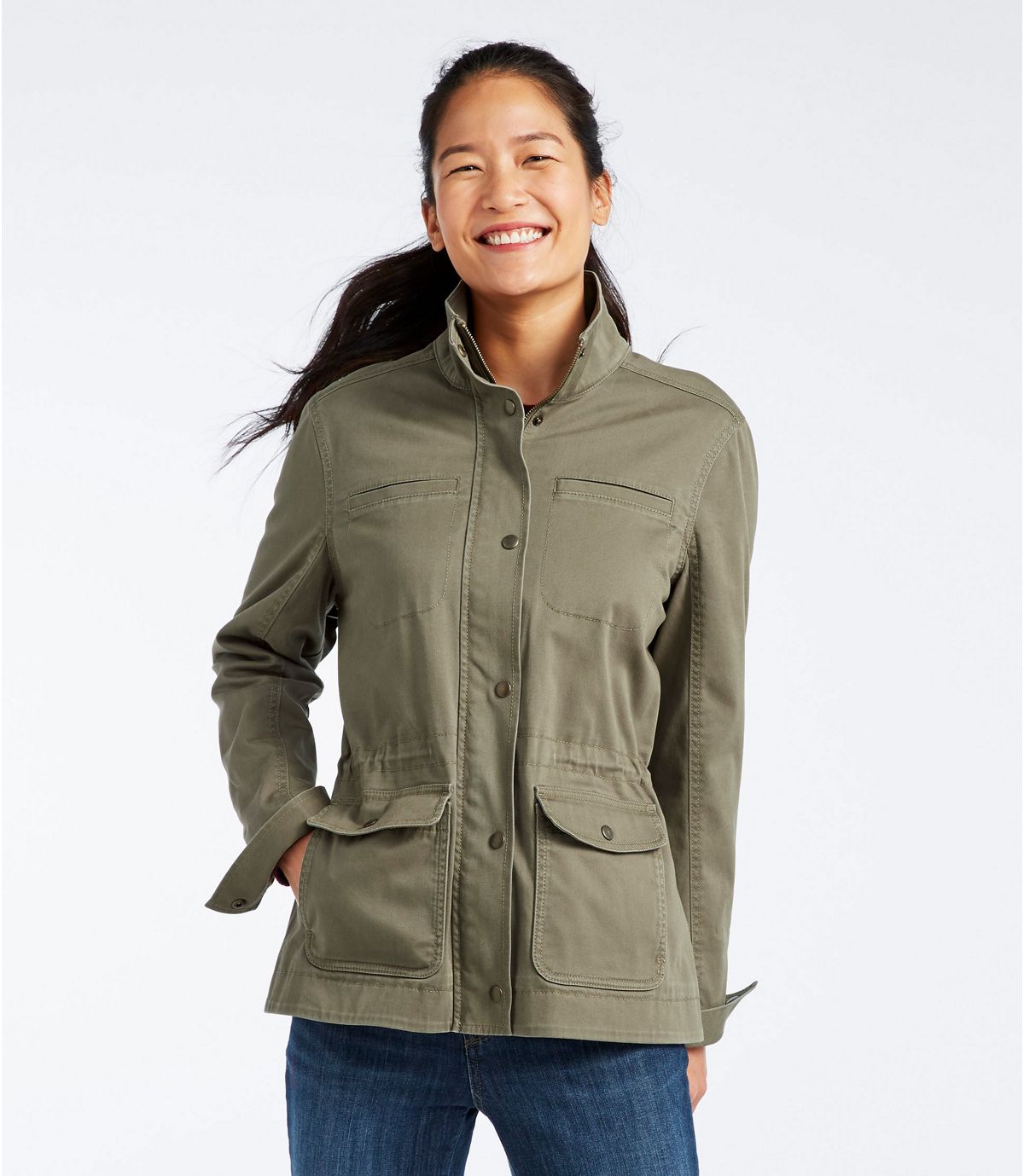 L.L.Bean Women's Classic Utility Jacket, Flannel-Lined