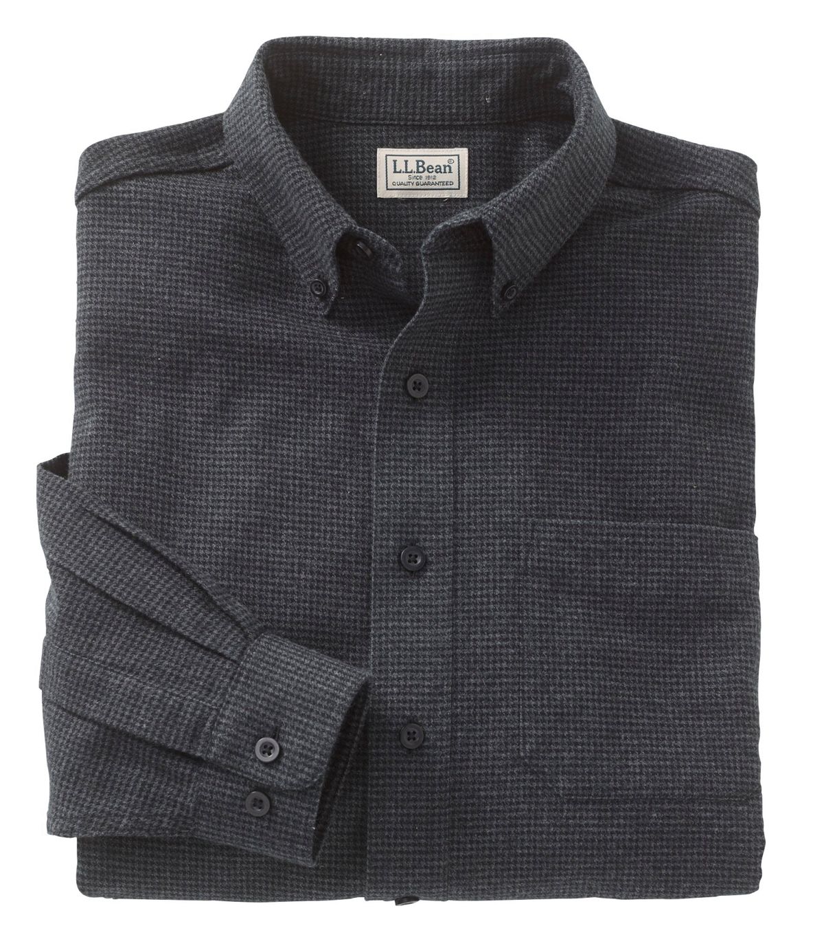 L.L.Bean Men's Wicked Good Flannel Shirt, Traditional Fit Houndstooth