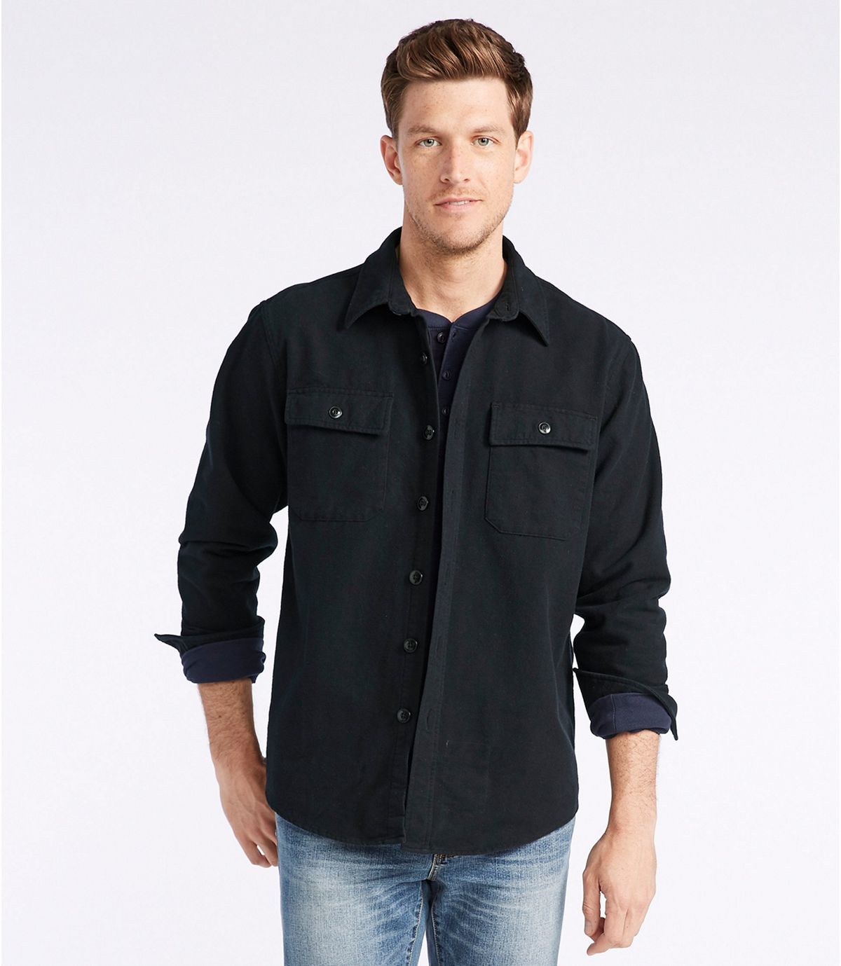 L.L.Bean Men's Signature 1933 Chamois Cloth Shirt, Slim Fit