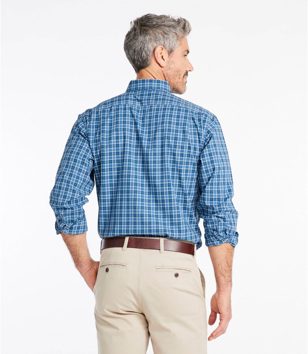 L.L.Bean Men's Wrinkle-Free Kennebunk Sport Shirt, Traditional Fit Check