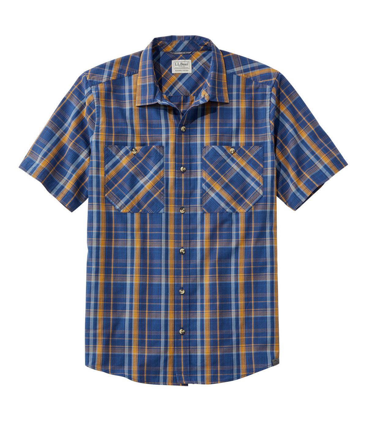 L.L.Bean Men's Otter Cliff Shirt, Short-Sleeve Plaid