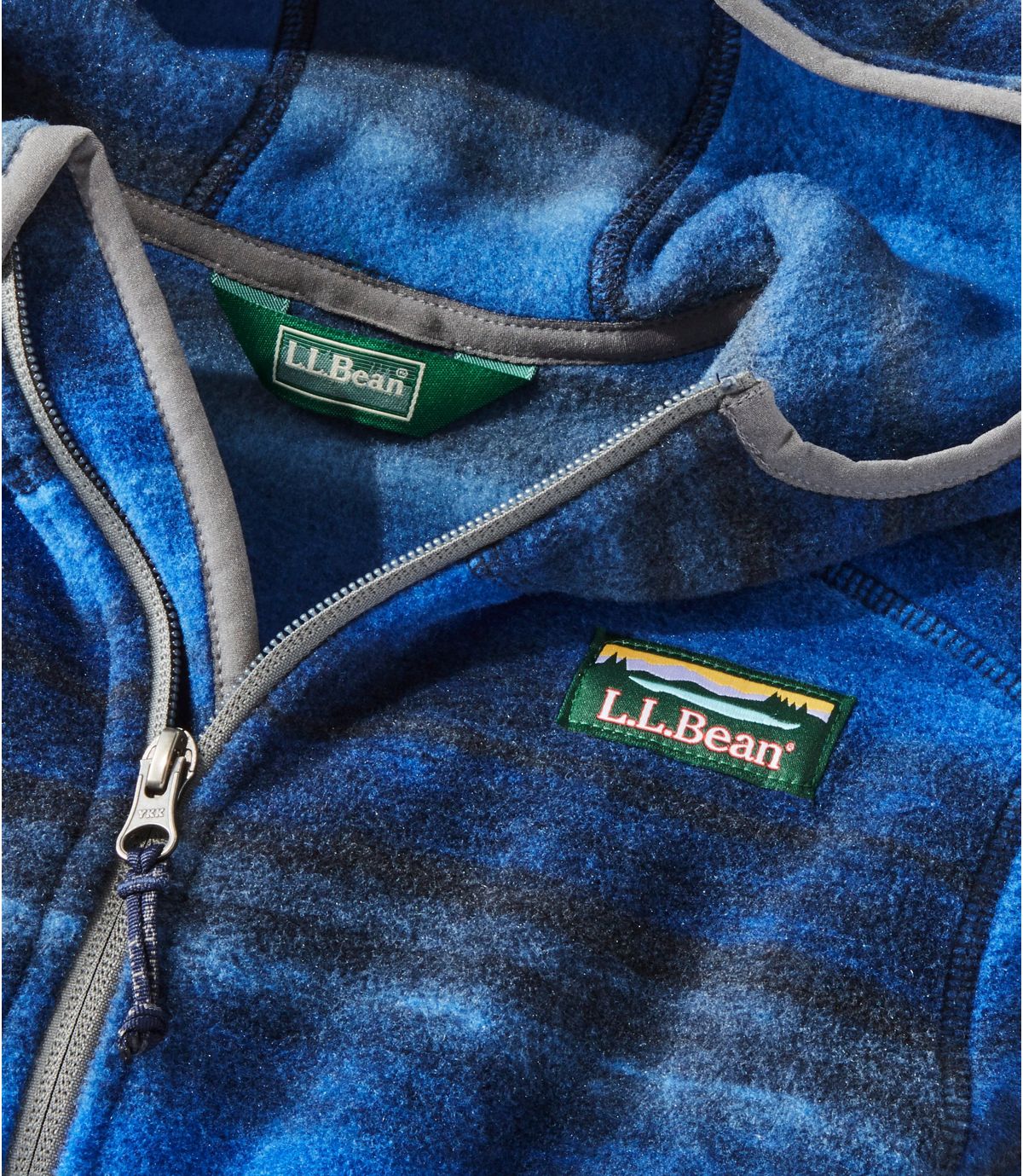 L.L.Bean Kids' Mountain Classic Fleece, Hooded, Print