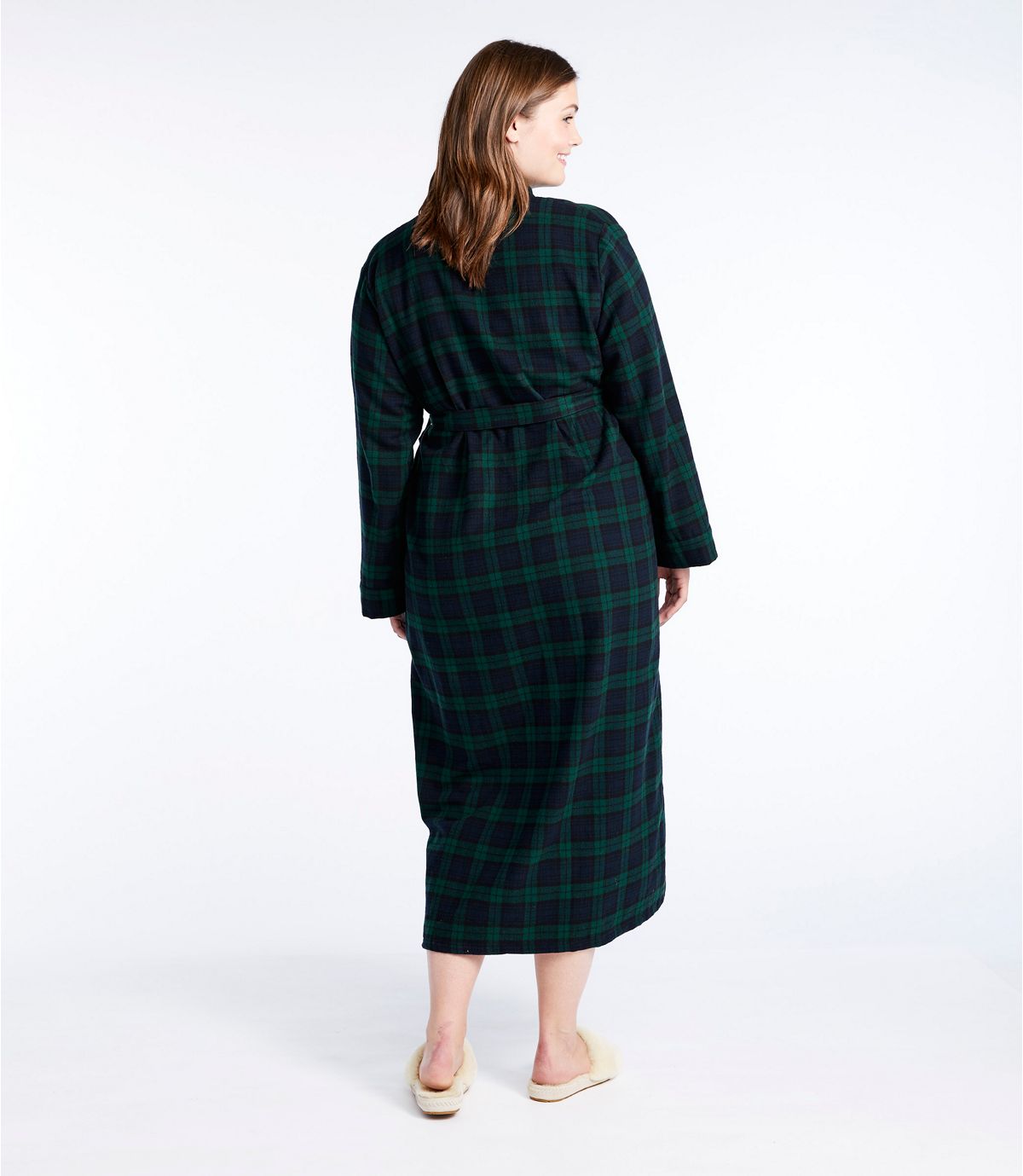L.L.Bean Women's Scotch Plaid Flannel Robe