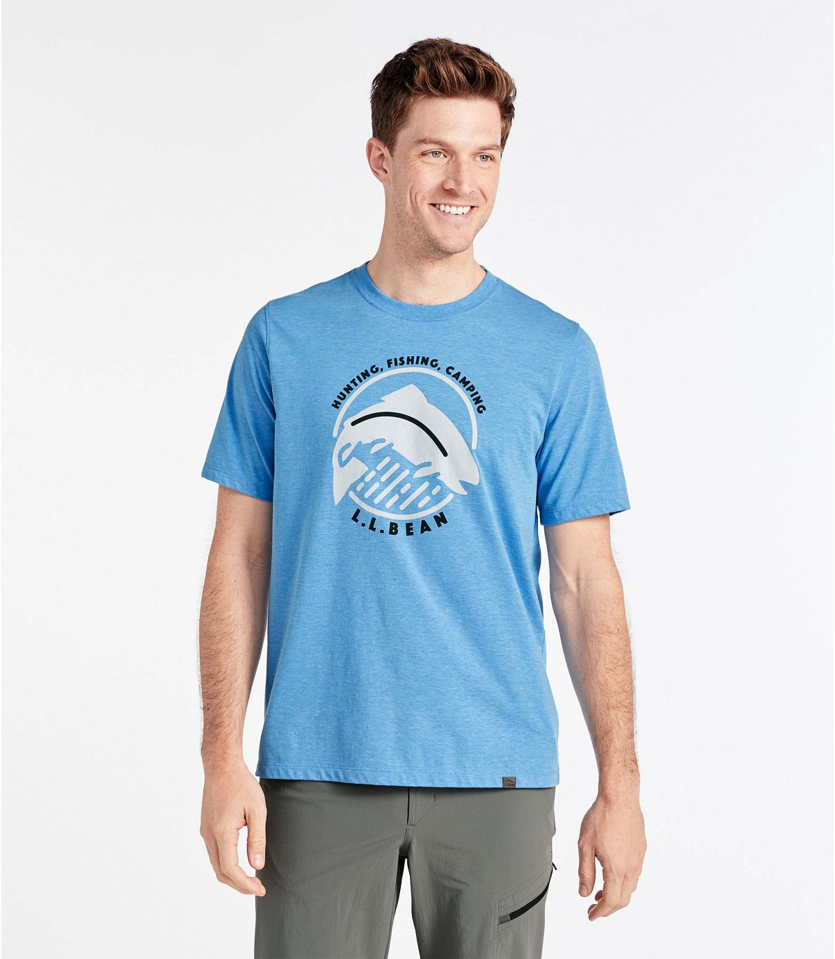 L.L.Bean Men's Technical Fishing Graphic Tees, Short-Sleeve