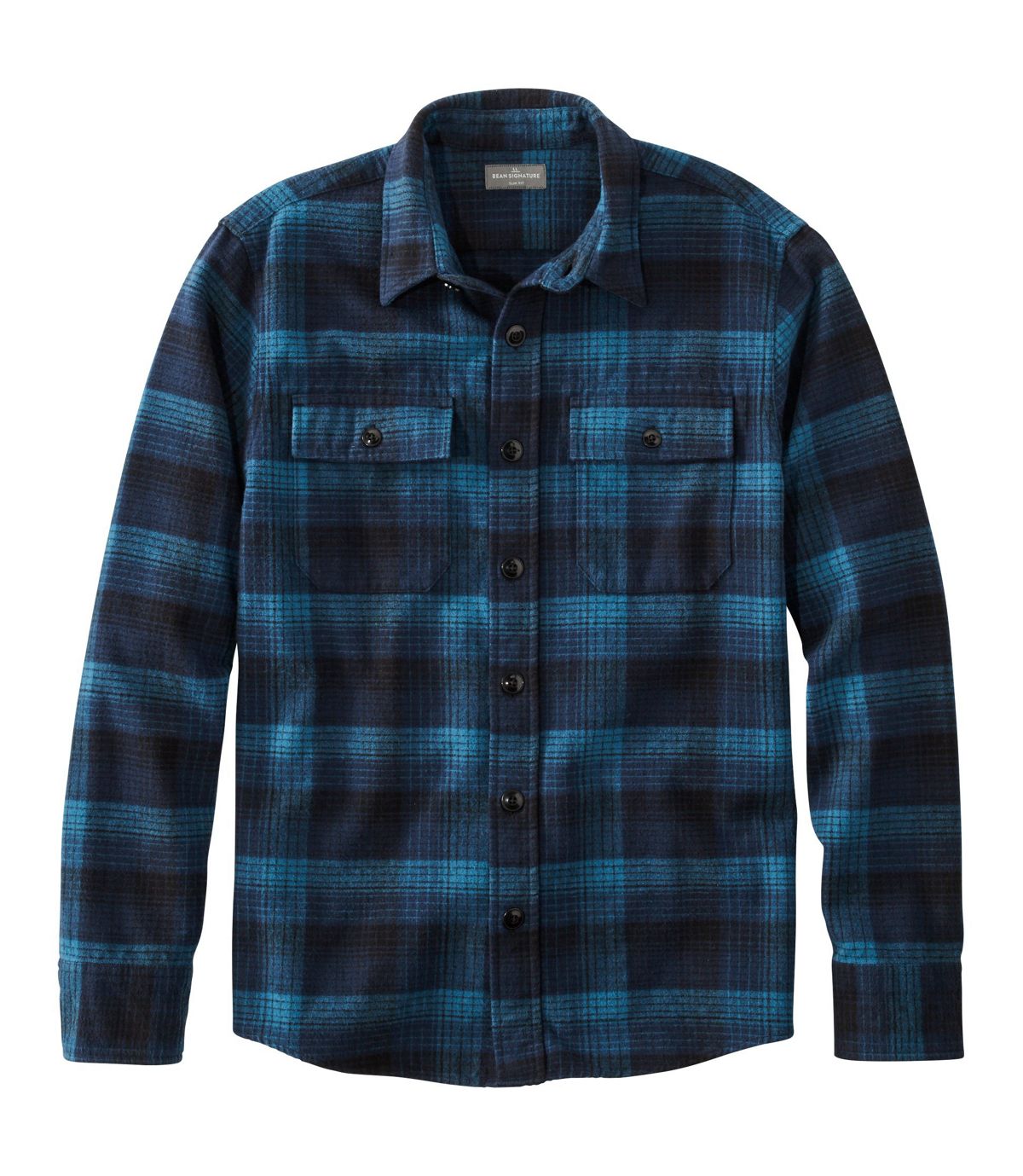 L.L.Bean Men's Signature 1933 Chamois Cloth Shirt, Slim Fit Plaid