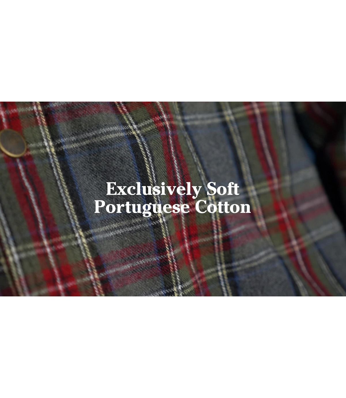 L.L.Bean Scotch Plaid Flannel Hooded Shirt, Slightly Fitted