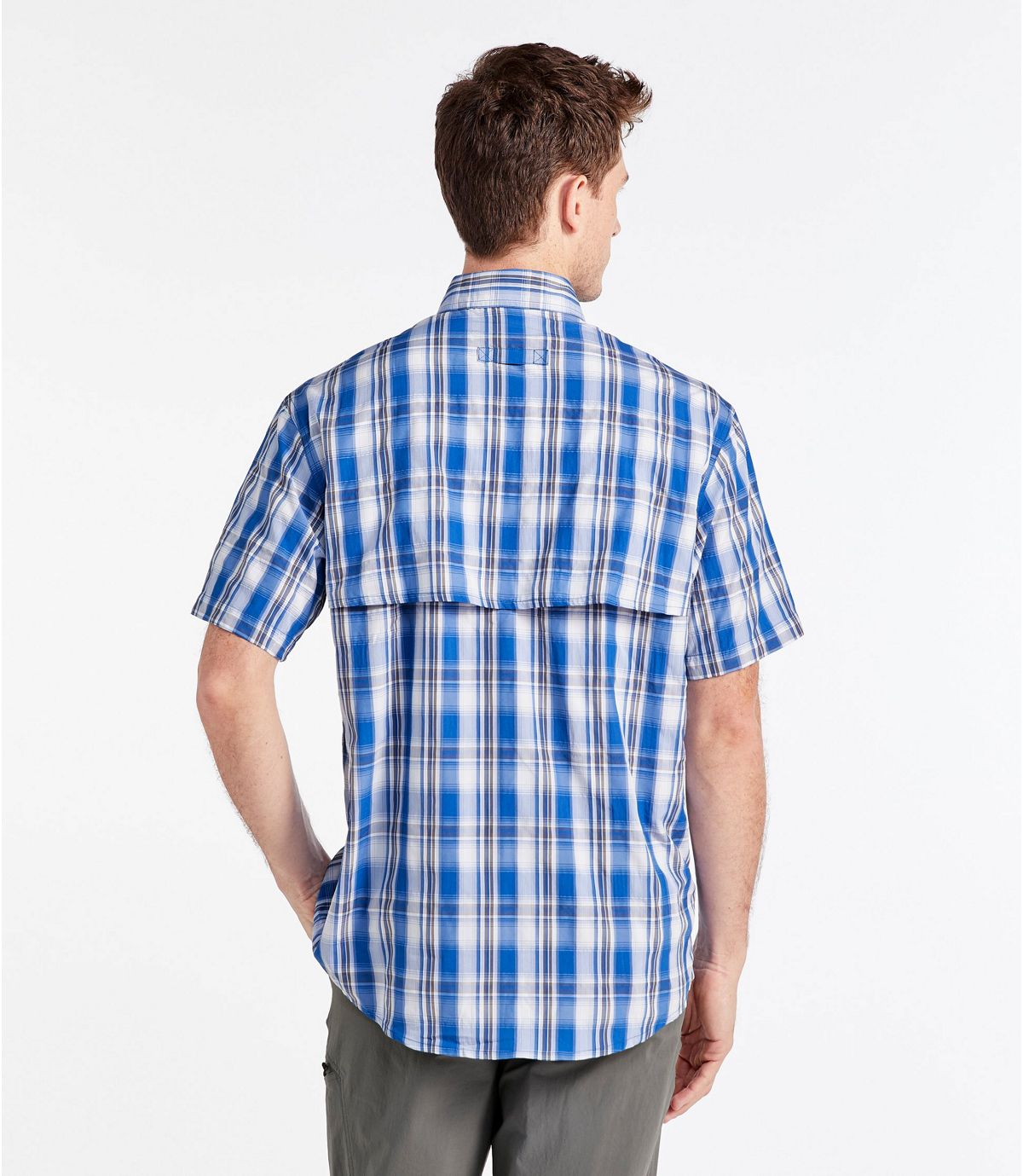 L.L.Bean Men's Tropicwear Shirt, Plaid Short-Sleeve