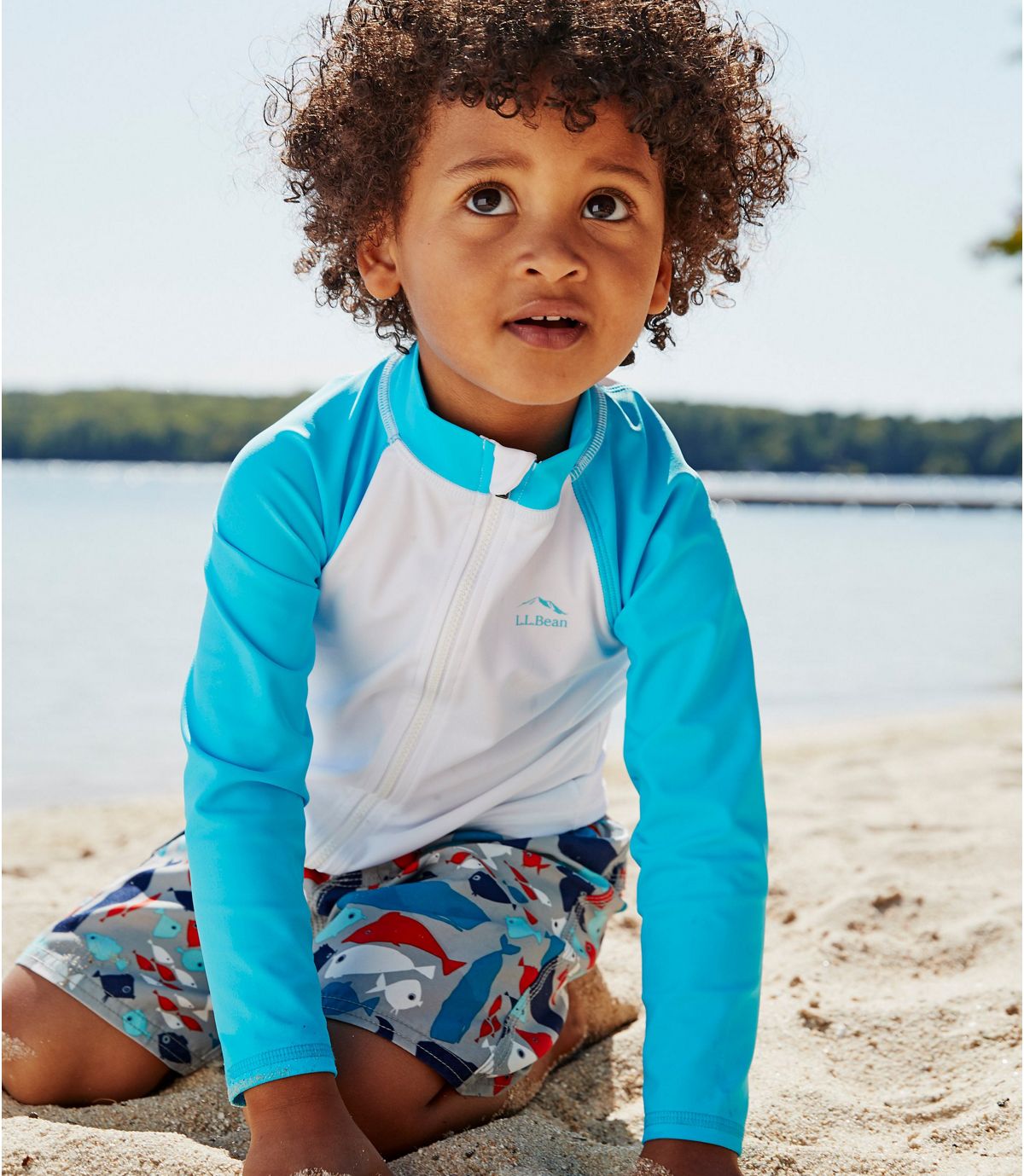 L.L.Bean Toddlers' Sun-and-Surf Shirt, Full-Zip
