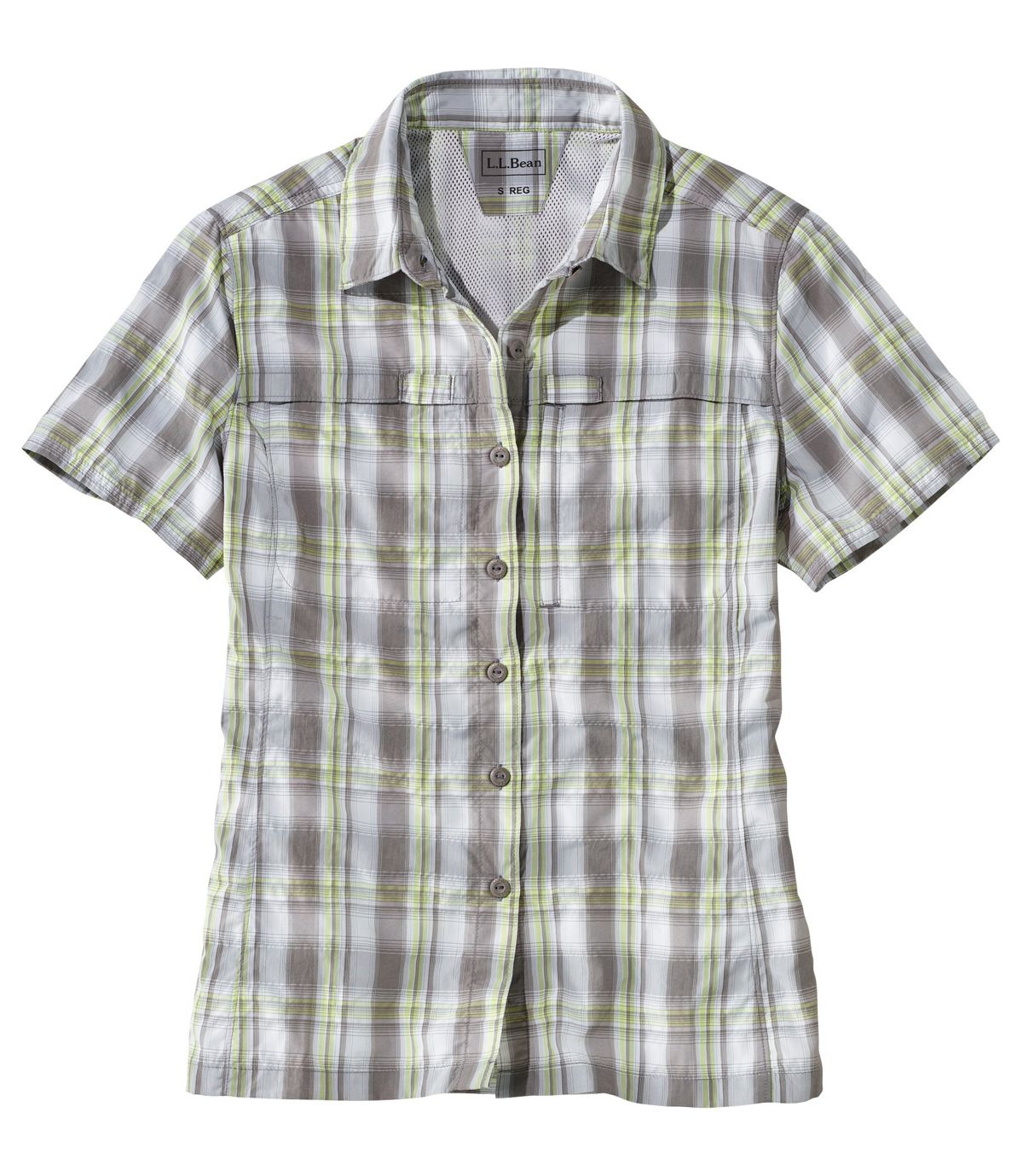 L.L.Bean Women's Tropicwear Shirt, Plaid Short-Sleeve