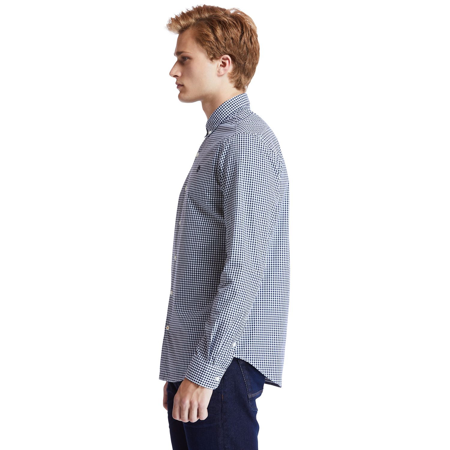 Men's Suncook River Long-Sleeve Poplin Gingham Shirt