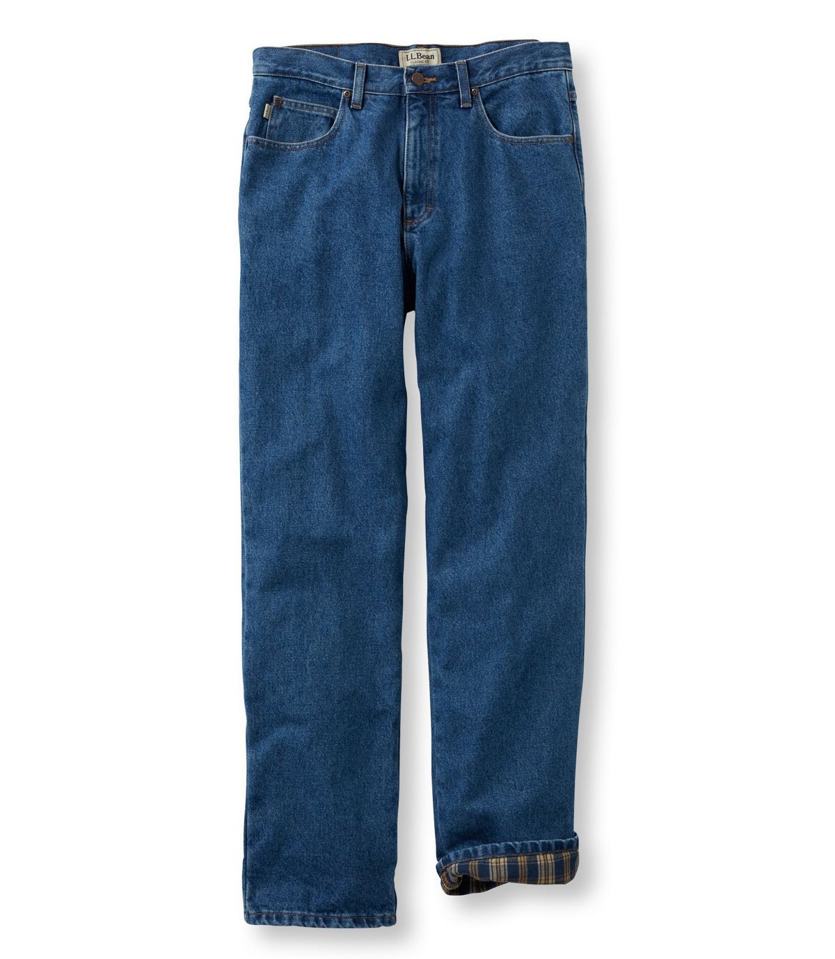 L.L.Bean Men's Double L® Jeans, Classic Fit Flannel-Lined