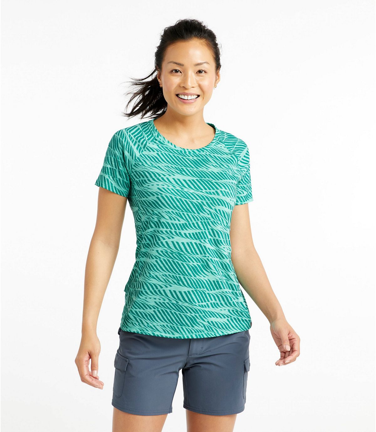 L.L.Bean Women's Trail Tee, Short-Sleeve Crewneck Print
