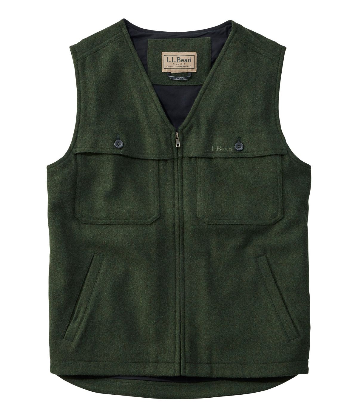 L.L.Bean Men's Maine Guide Zip-Front Wool Vest