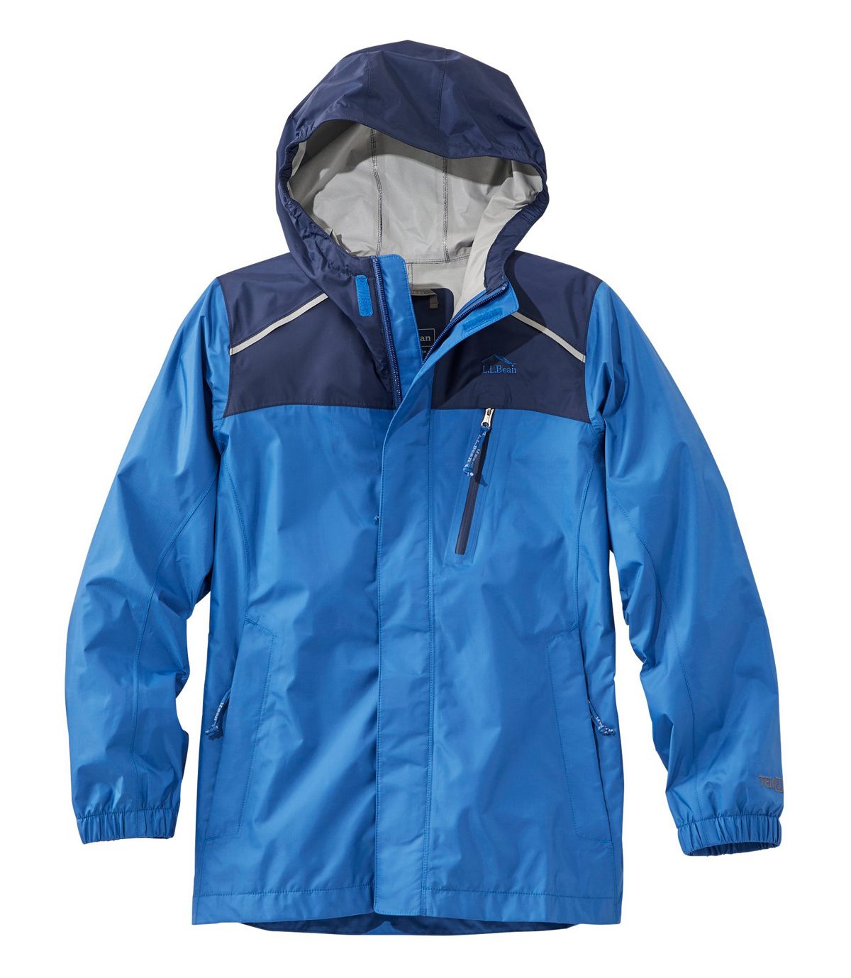 L.L.Bean Kids' Trail Model Rain Jacket, Colorblock