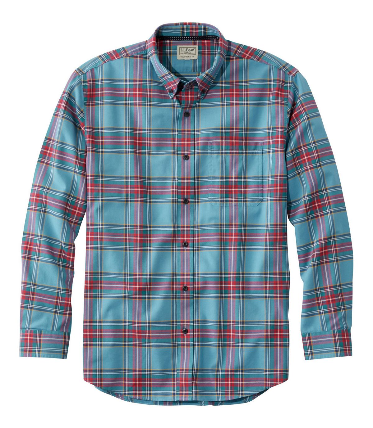 L.L.Bean Men's Easy-Care Lakewashed® Shirt, Long-Sleeve, Tartan