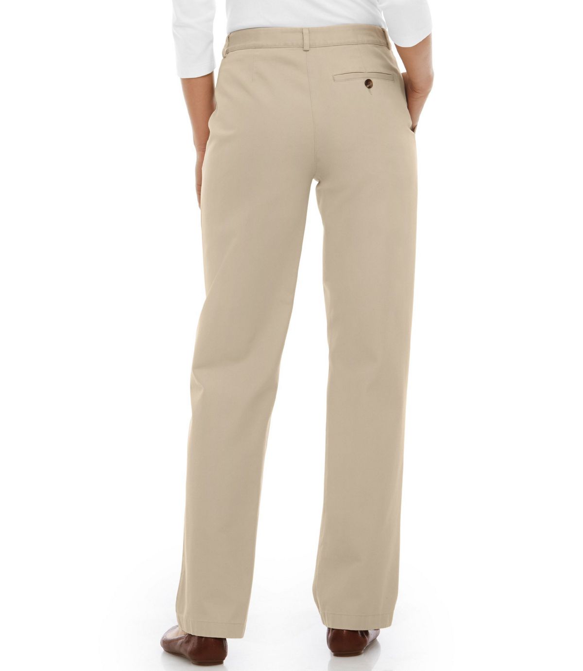 L.L.Bean Women's Wrinkle-Free Bayside Pants, Classic Fit Hidden Comfort Waist