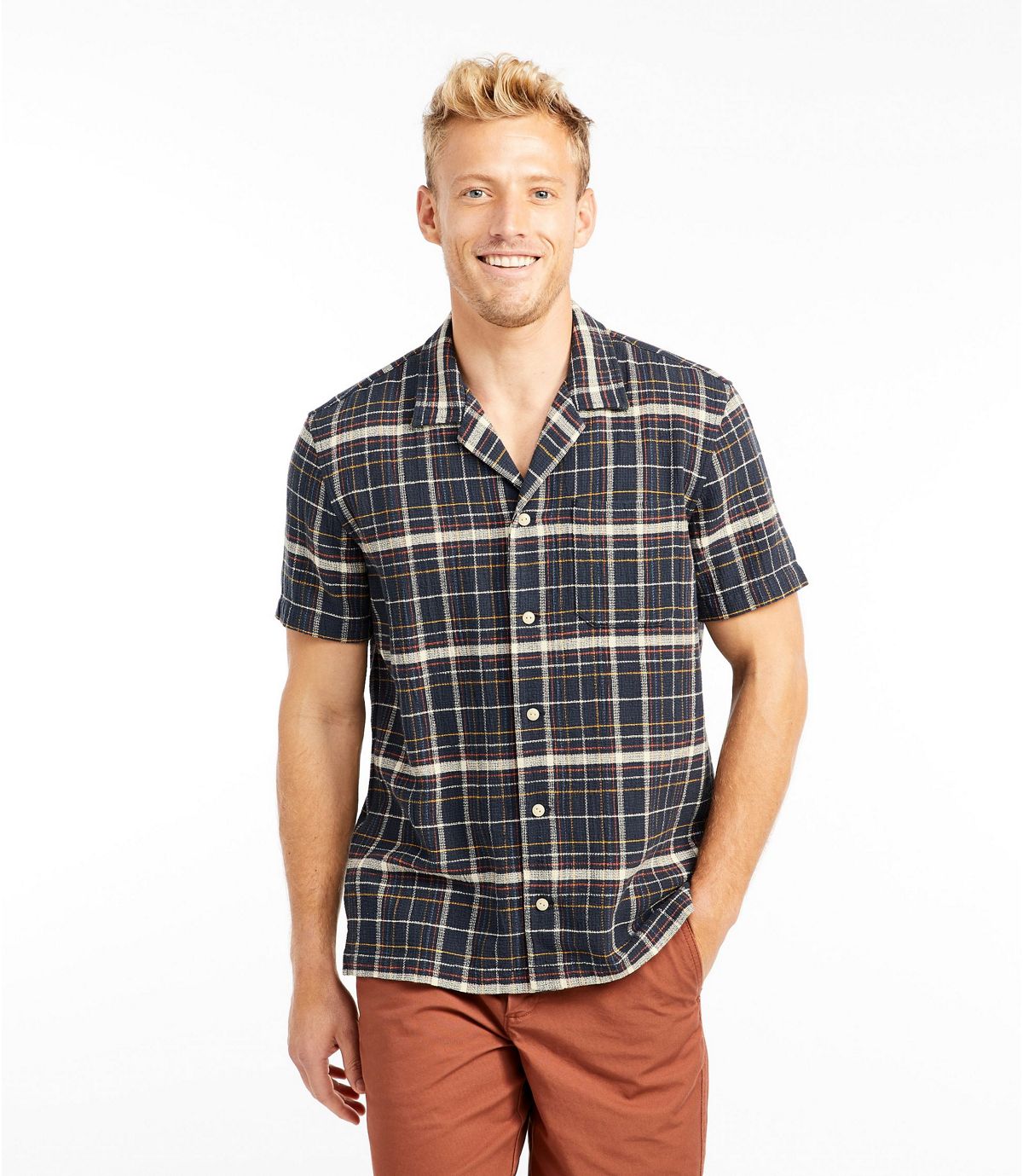 L.L.Bean Men's Signature Cool Weave Camp Shirt