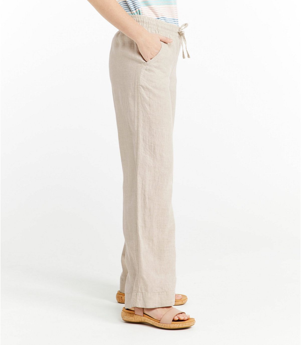 L.L.Bean Women's Premium Washable Linen Pull-On Pants