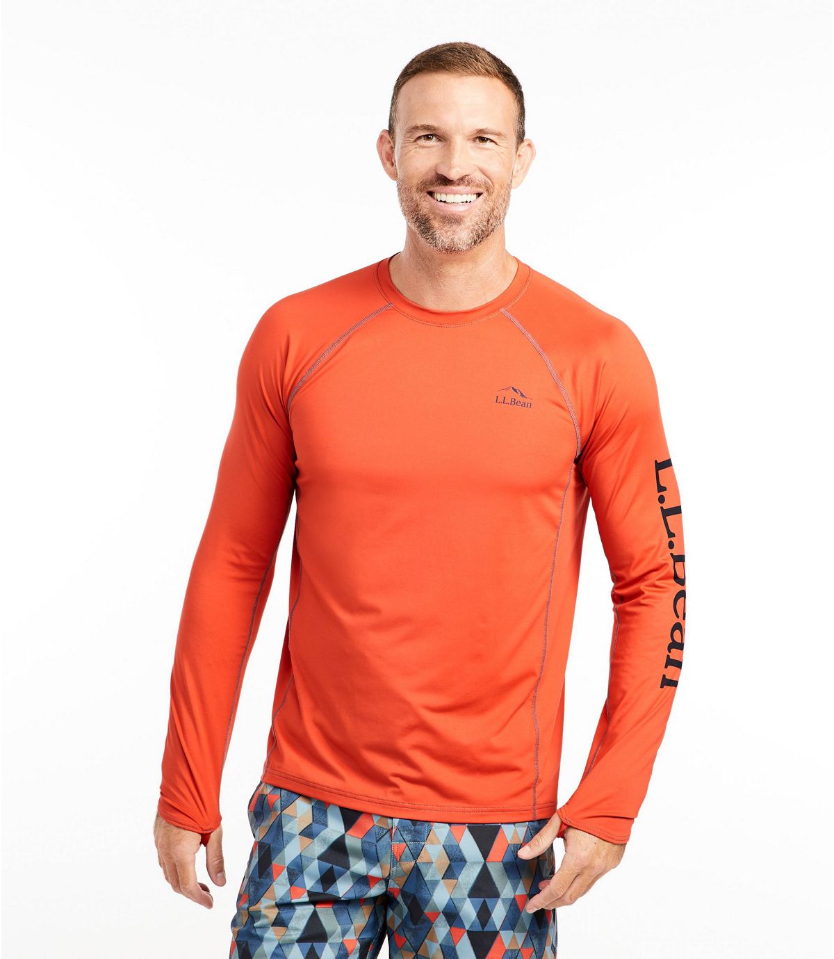 L.L.Bean Men's Swift River Cooling Rashguard, Graphic