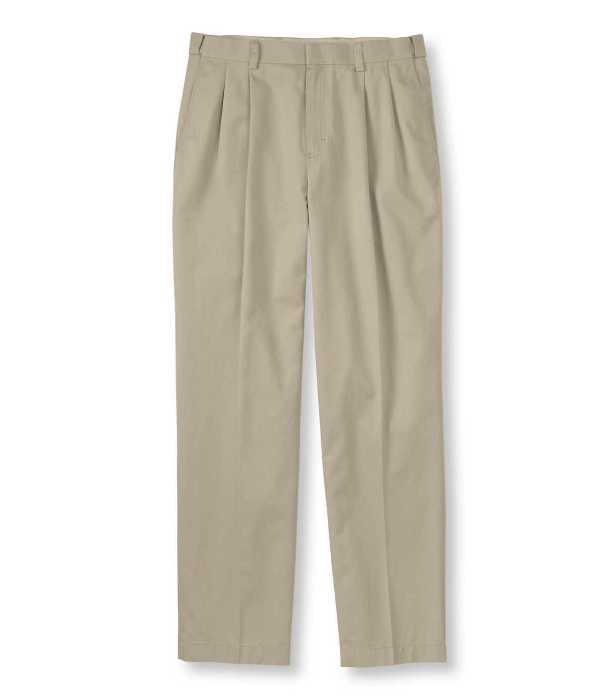 L.L.Bean Men's Wrinkle-Free Dress Chinos, Natural Fit Hidden Comfort Pleated