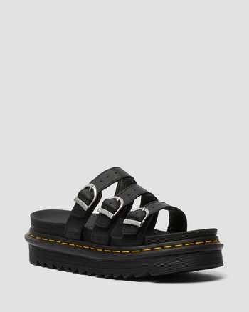 Blaire Leather Slide Sandals,WOMEN'S PLATFORMS,no.85