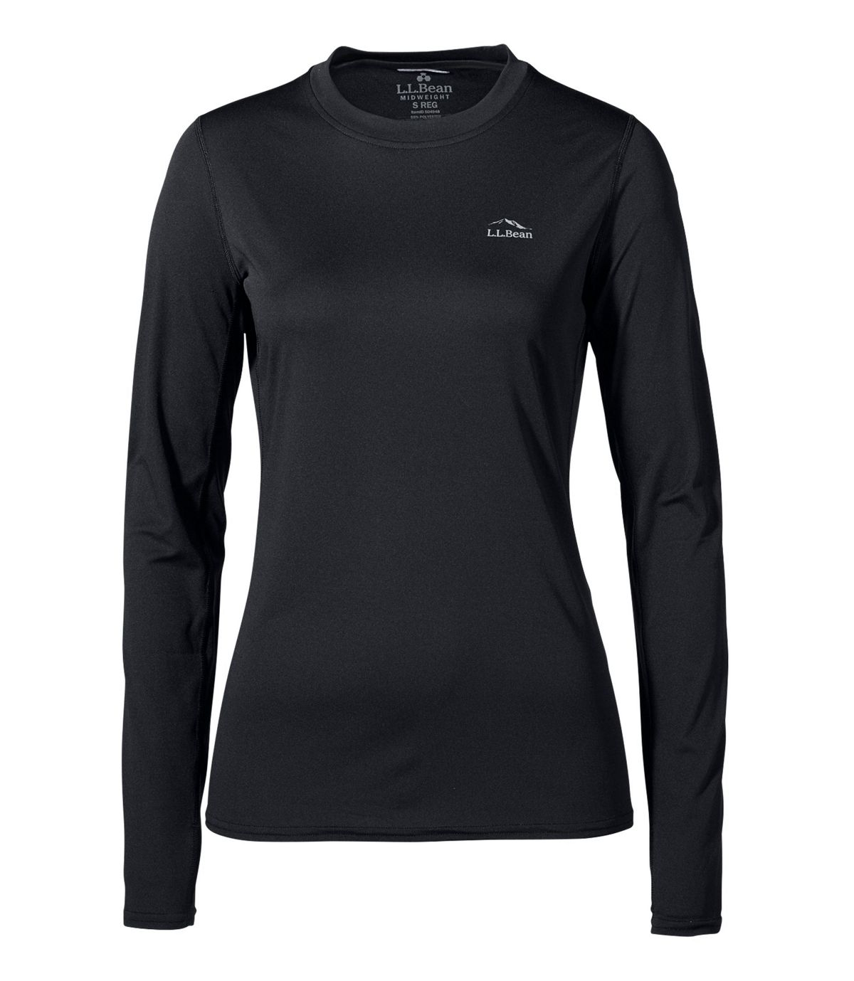 L.L.Bean Women's L.L.Bean Lightweight Crew Base Layer, Long Sleeve