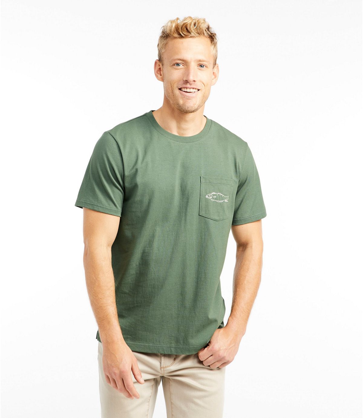 L.L.Bean Signature Pocket Tee, Short-Sleeve, Embroidered