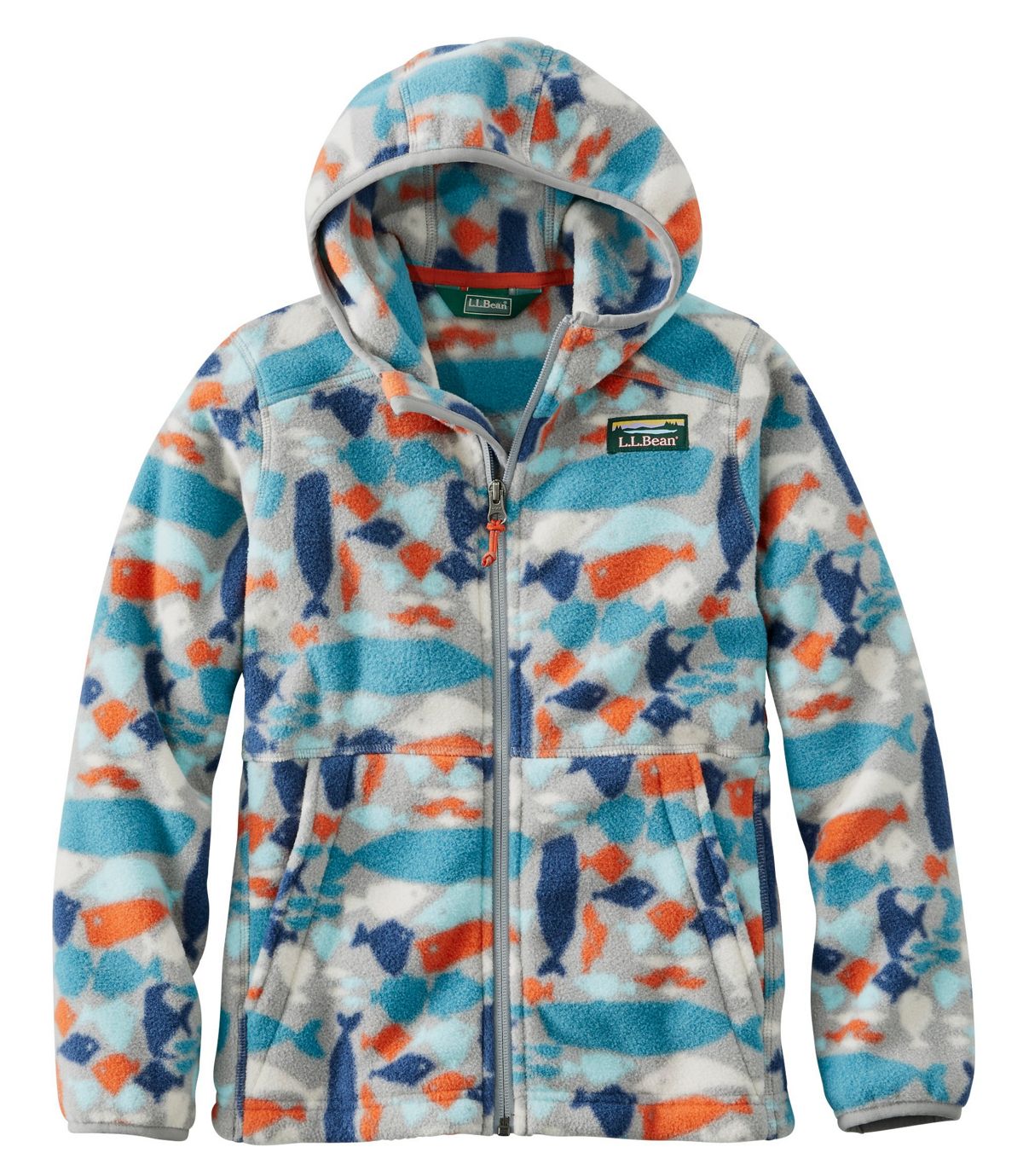 L.L.Bean Kids' Mountain Classic Fleece, Hooded, Print