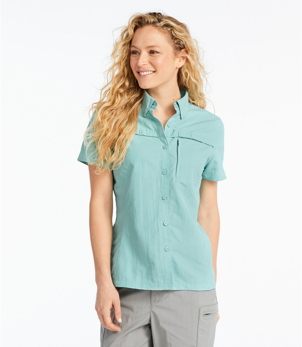 L.L.Bean Women's Tropicwear Shirt, Short-Sleeve
