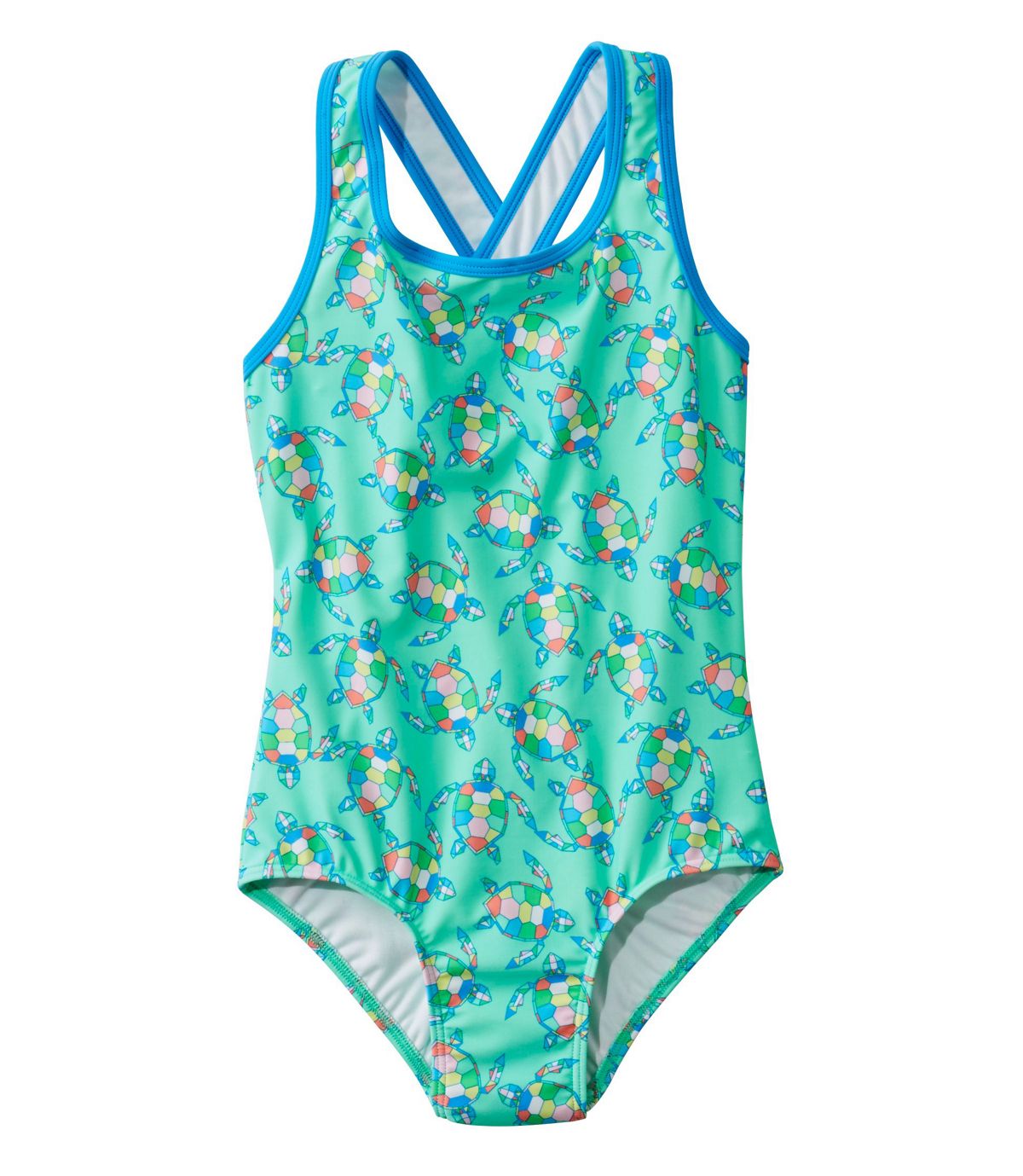L.L.Bean Girls' Tide Surfer Swimsuit, One-Piece Print