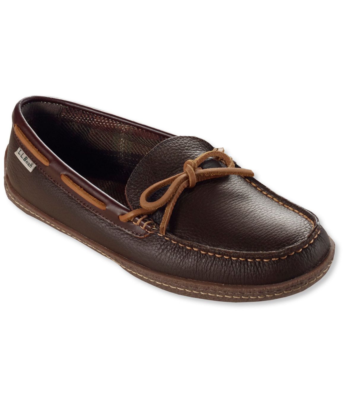 L.L.Bean Handsewn Slippers, Flannel-Lined