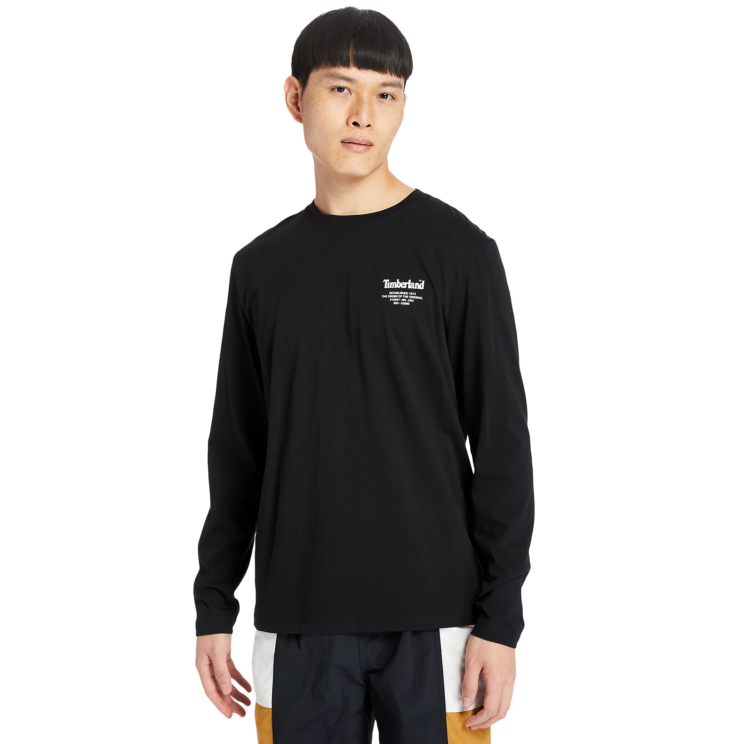 Men's Back-Graphic Long-Sleeve Box-Cut Tee