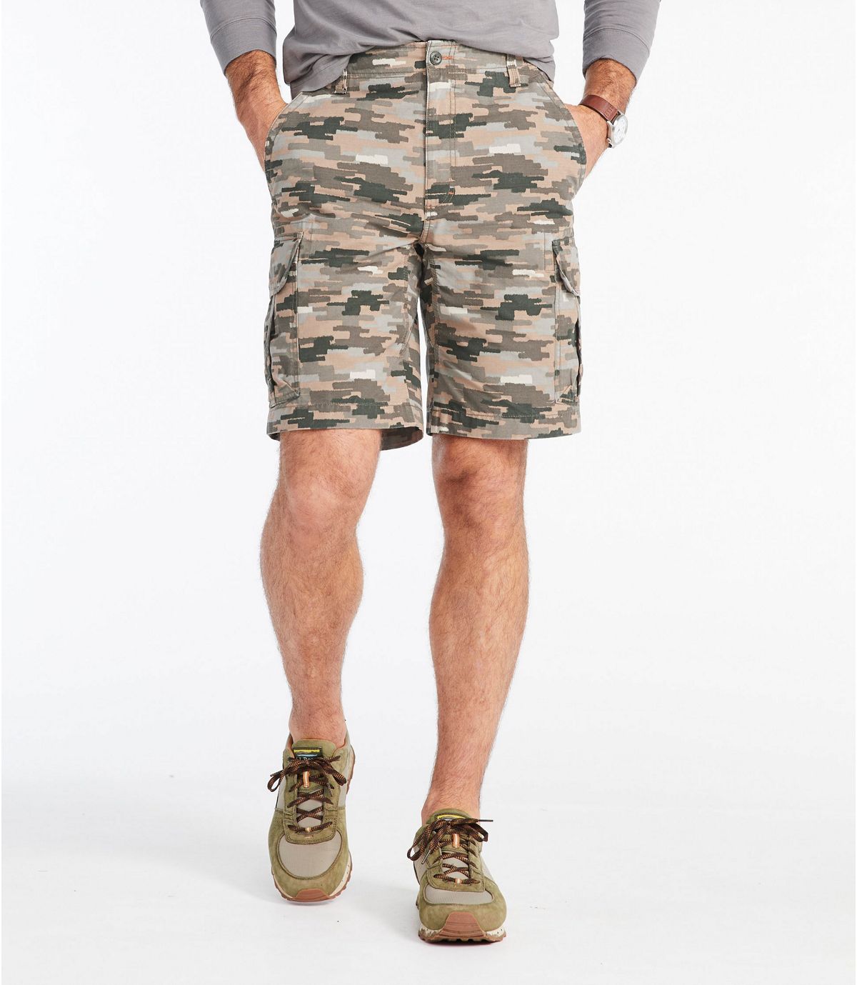 L.L.Bean Men's L.L.Bean Allagash Cargo Shorts, Natural Fit Camouflage