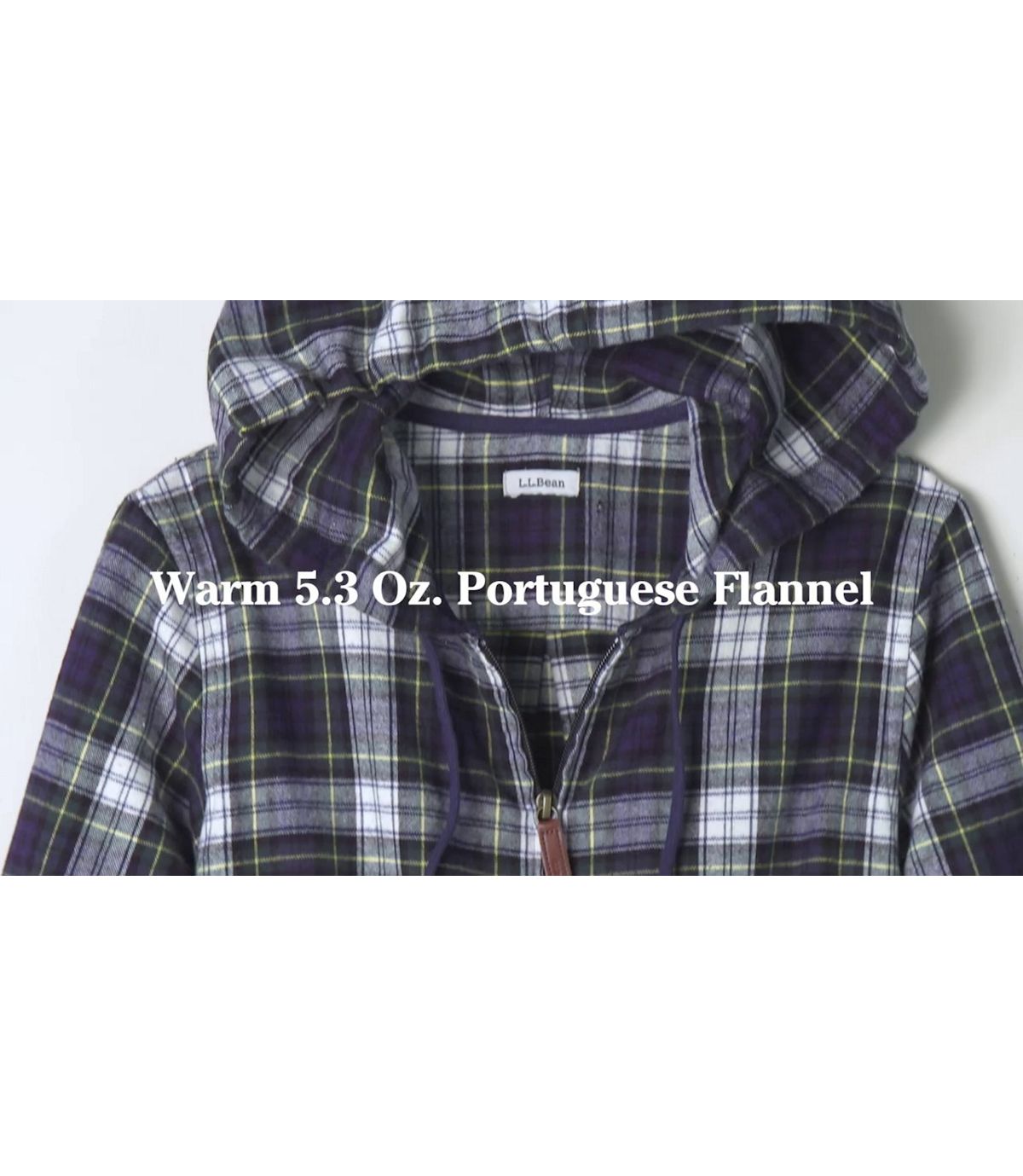 L.L.Bean Women's Scotch Plaid Flannel Shirt, Relaxed Zip Hoodie