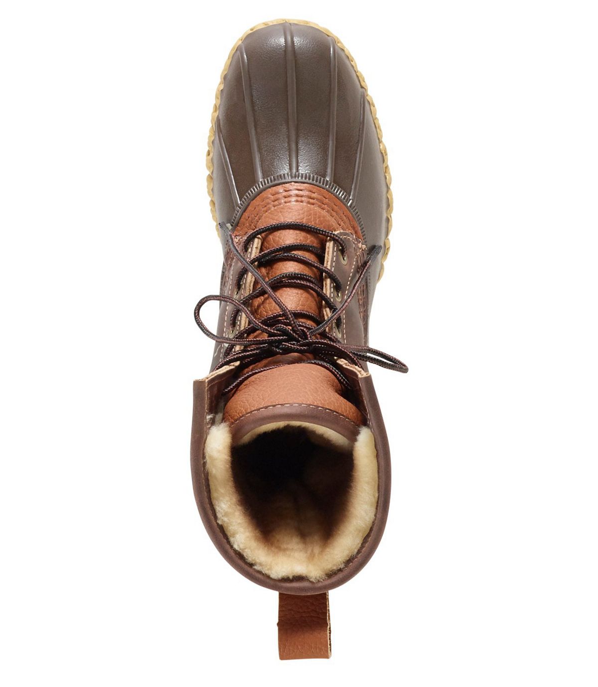 L.L.Bean Signature Tumbled-Leather L.L.Bean Boots, 10" Shearling-Lined